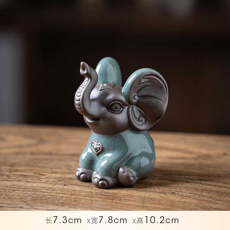 Elephant Integrated Tea Leak Filter Purple Sand Kung Fu Tea Set Accessories Can Raise Baby Elephant Tea Pet Ornament