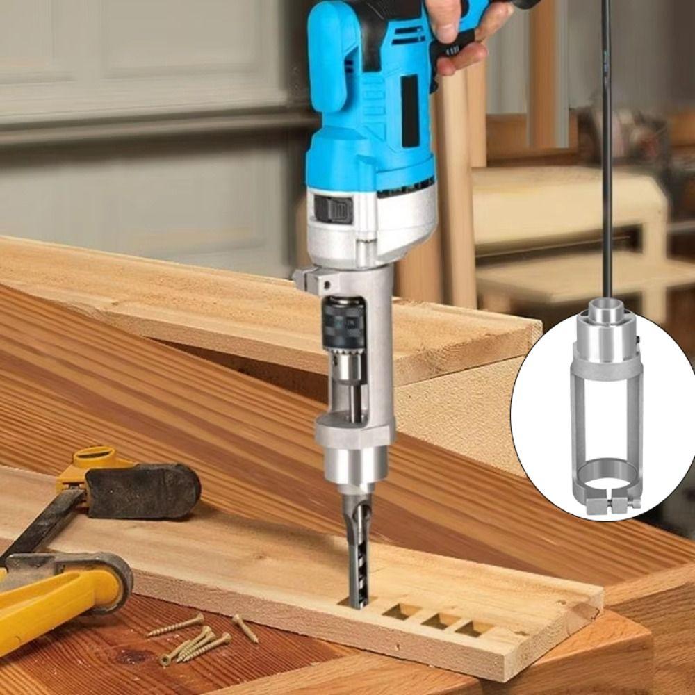 Mortising Square Hole Drill Bit Adapter Convenient Fixing Joint Mortiser Bit  Woodworking