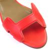 Hermes Sandals Night H Logo Slingback Leather Red Leather Women 36 Used