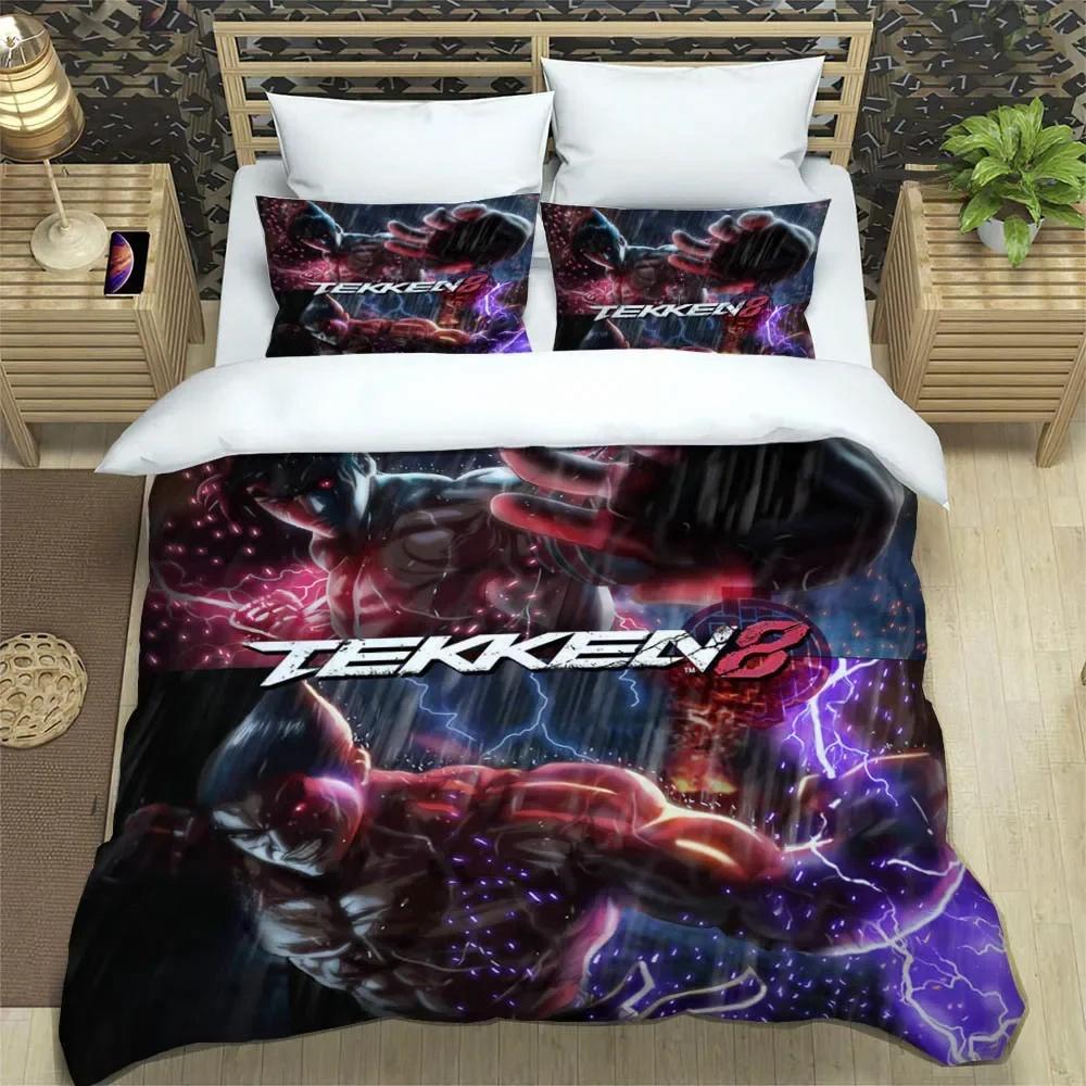 Nieuw Spel Tekken 8 3d print Beddengoedsets prachtige bedbenodigdhedenset dekbedovertrek bedsprei set beddengoedset luxe verjaardagscadeau EU Single 135x200cm