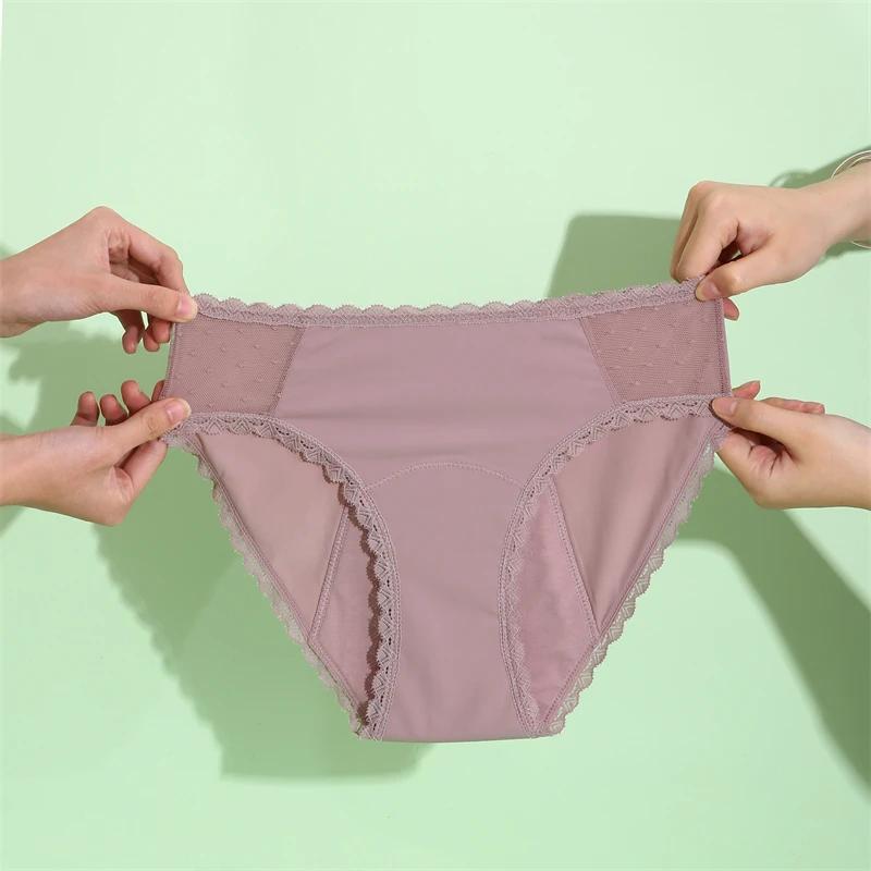 Bikini Bottoms for Women Menstruation Swim Shorts Bikini Bottoms Summer Solid Mid Waist Sexy Soft Lingerie for Lady