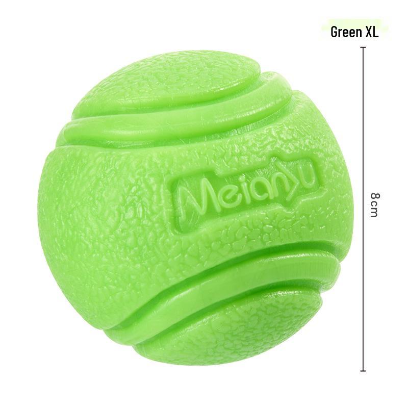 Meianju Dog Chew Ball: Durable Rubber Toy for Fetching and Biting