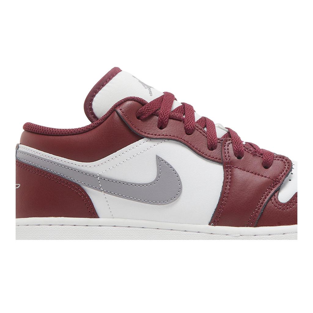 Air Jordan 1 Low Grade School 'Cherrywood Red' (Unisex) Cherrywood Red / White / Cement Grey Kids' Skateboarding Shoes 553560 615