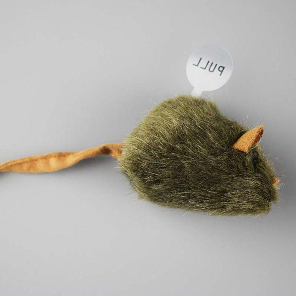 Funny Simulation Mouse Cat Toy Bite Resistance Relieve Boredom Interactive Cat Toy Soft Automatic Chirping Mouse Cat