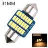 White 31MM LED Car Interior Dome Map Door License Plate Light Bulb DC 12V 600LM