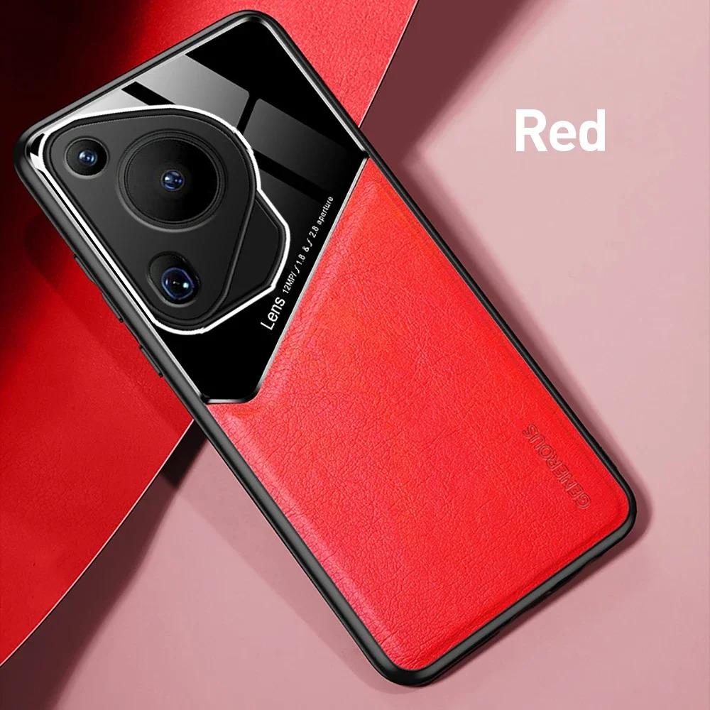 Business-Leder-Textur-Hülle für Huawei Pura 70 Ultra P70 P60 Pro-Abdeckung mit magnetischer Auto-Saughalterung, stoßfeste Vollschutzabdeckung