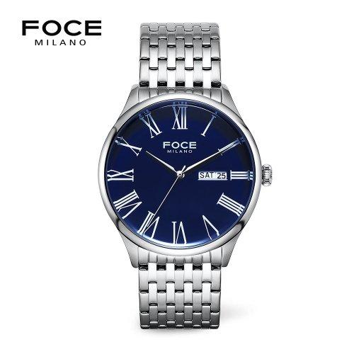 [FOCE] FOCE 40mm Men s Day-Date Stainless Steel Watch FM7601GM-BU FREE