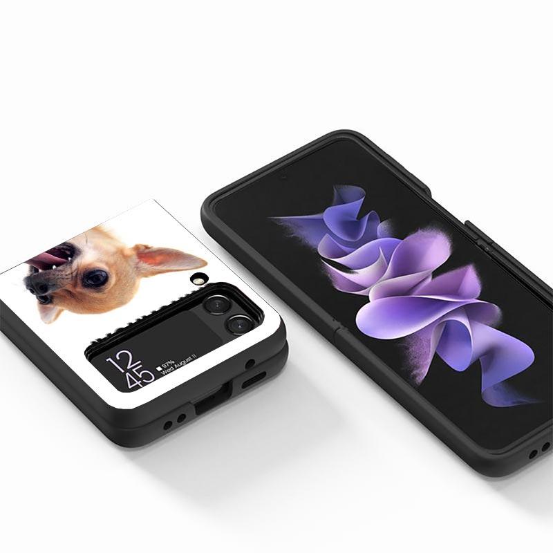 Chihuahua Welpe Teetassen Hunde Z Flip 7 Phnoe Hülle Für Samsung Z Flip 6 5 4 3 5G Galaxy ZFlip7 ZFlip4 ZFlip5 ZFlip6 ZFlip3 Telefon Co