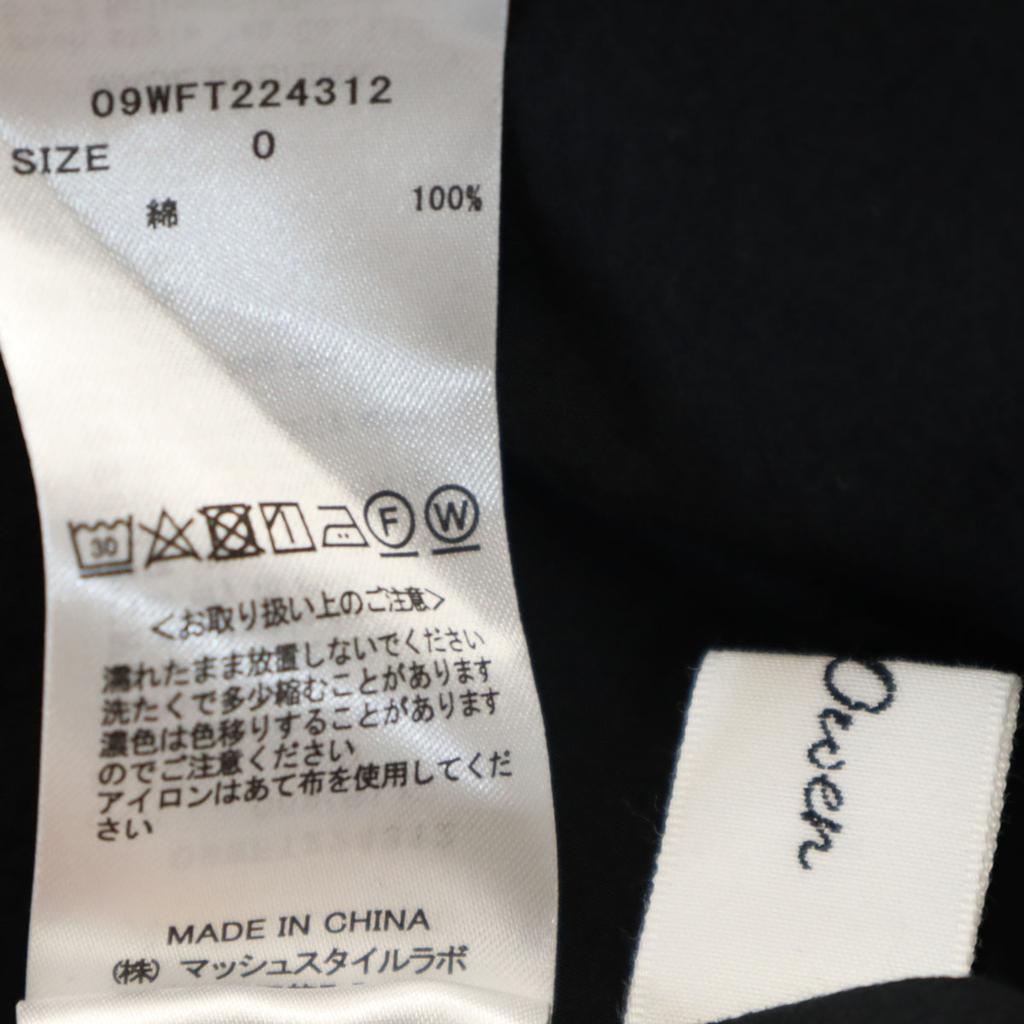 Mila Owen Short Sleeve V Neck Blouse Black Pullover Women Used