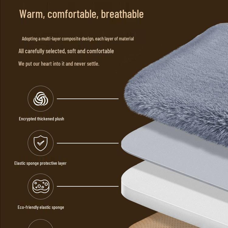 Universelles Plüsch-Autositzkissen für alle Jahreszeiten - Winterfest, Einteilig für vordere oder hintere Reihe