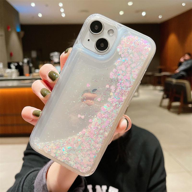iPhone 16 Glitter Liquid Sand Drop-Proof 15Pro Max Protective Case for Apple 14/17