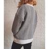 Striped Knitted Cardigan Women's Loose Sweater Single Breasted Buckle Casual Long Sleeved Jacket Warm Comfortable Commuter Tops Autumn and Winter