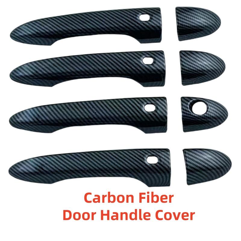 Carbon Car Accessories Door Handle Cover Trim Paste Style For Maserati Levante 2016 2017 2018 Ghibli 2014 - 2018 Quattroporte 4 Smart carbon