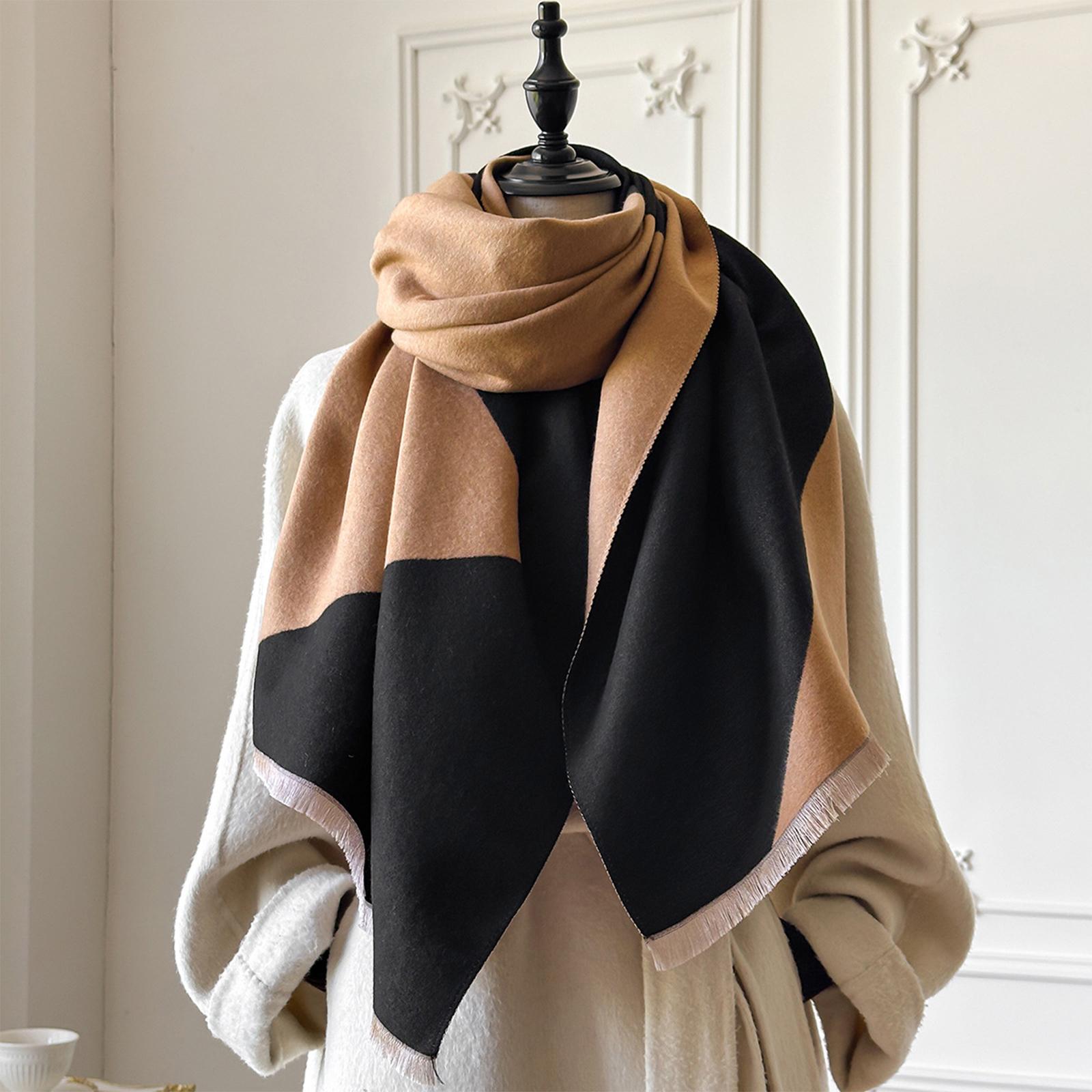 Ladies  Scarf With High-end Feel, Plaid Shawl, Versatile Tassel Scarf One Size