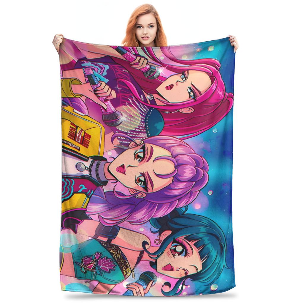 Huntrix Blanket  Soft Warm Print Plush Bedding Throws For Children Outdoor Flannel Bedspread Bed Cover