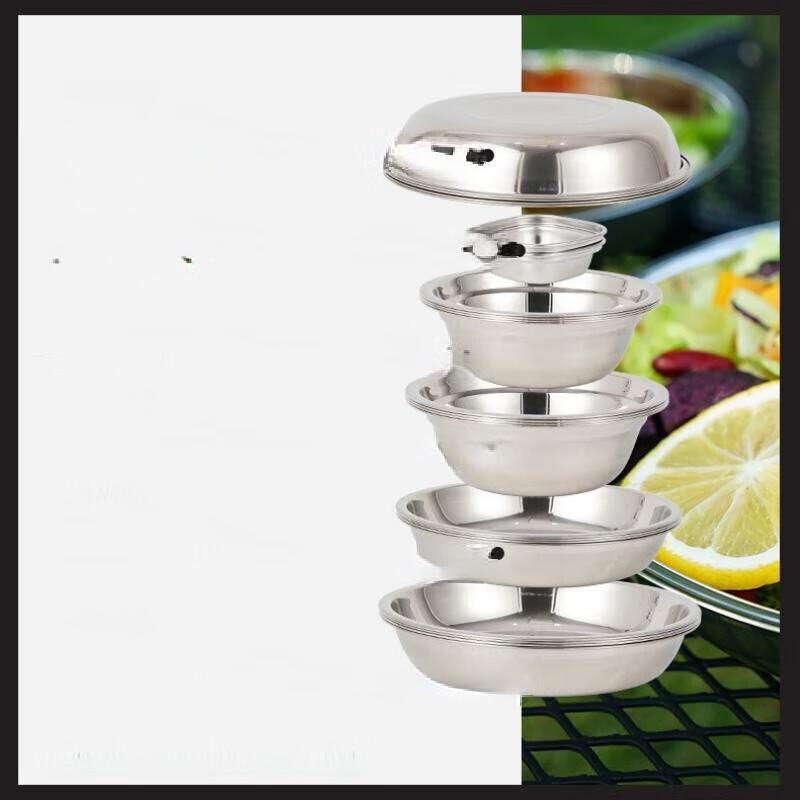 Zhi Shi Stainless Steel 17-Piece Camping BBQ Tableware Set