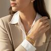 Yellow Gold American Mesh Bracelet - Woman 18cm