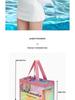 Laser Iridescent PVC Beach Tote - Transparent, Sealed Edge, Multi-Purpose Bag for Shopping, Gifts, and More