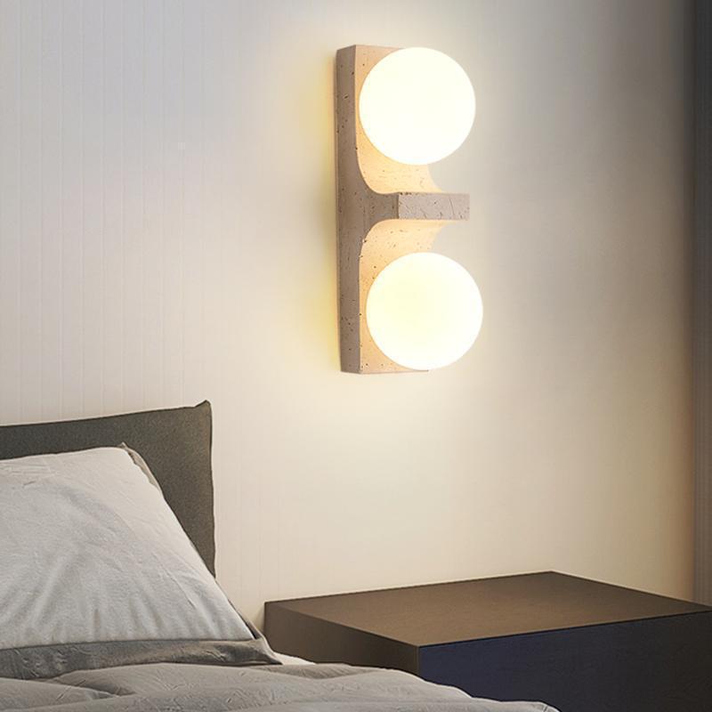 Wabi-Sabi Style Japanese Walnut Wall Lamp for Living Room, Bedroom, Hotel Entrance, or Corridor.