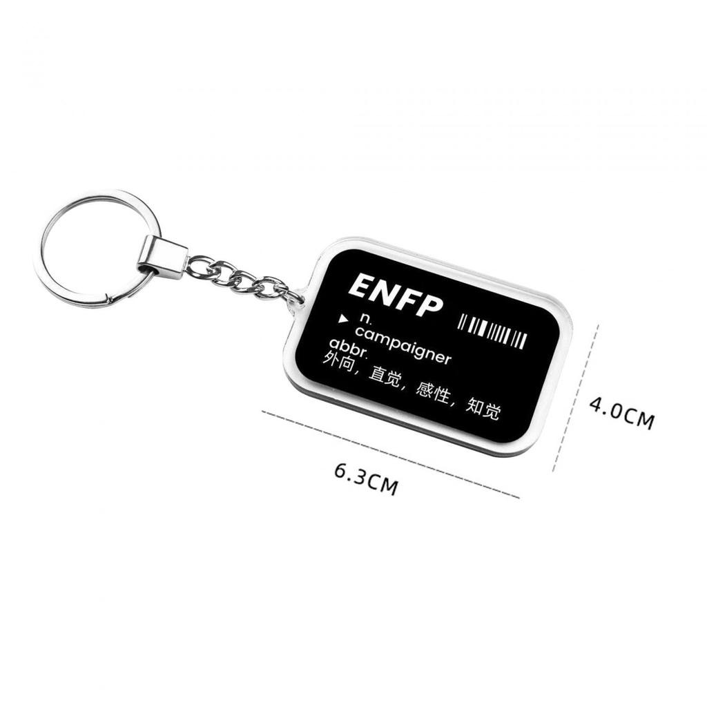 Keychain with Personality Words Pendant Bag Charms Key Chain Metal Rings Keyfob Hanging
