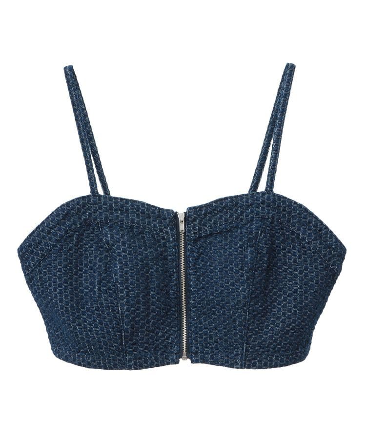

Music Sweater Vest Front Zip Bustier for Indigo [Earth & Ecology] Women,