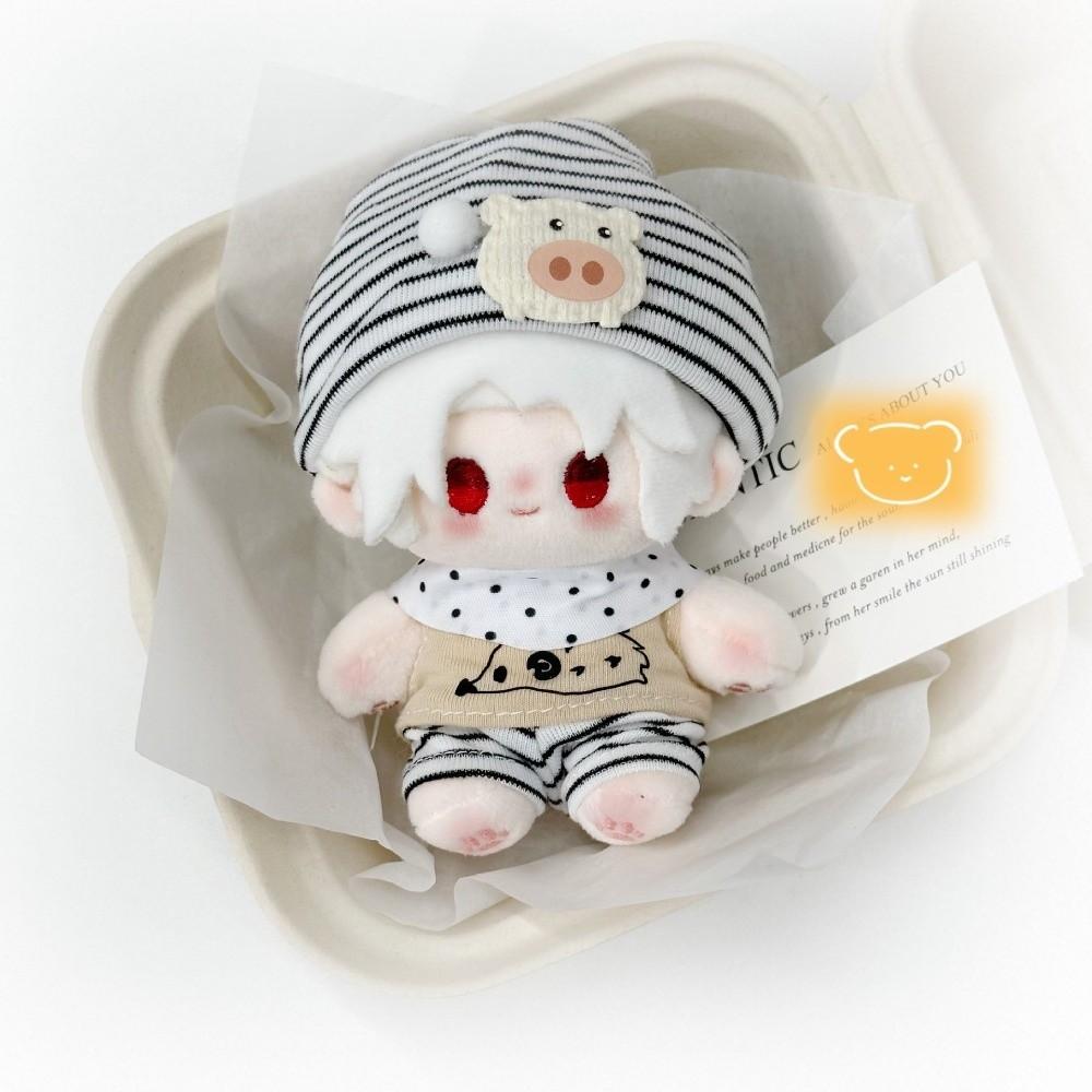 1 set Sleepwear 10cm Cotton Doll Clothes Hedgehog Night Dress Cotton Doll's Clothes Set T-shirt Cute 10cm Doll Clothes