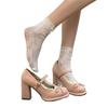 French temperament elegant retro Mary Jane shoes spring high heels bow word single shoes lace