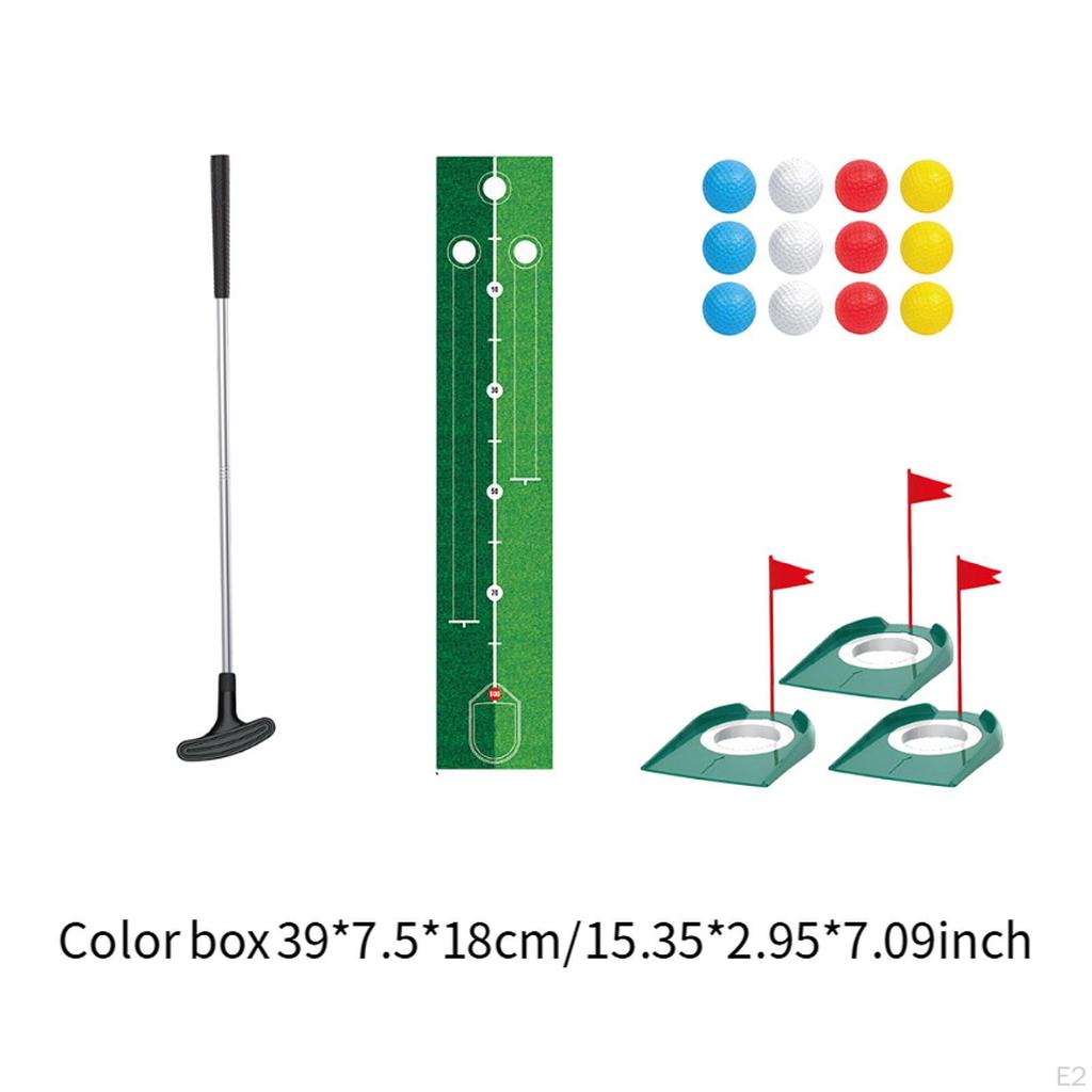 Kids Golf Set Play Mat Versatile Interactive Training with Balls for Children Adults
