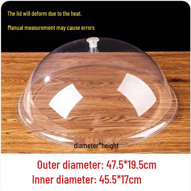 Clear Plastic Food Cover & Dust Lid