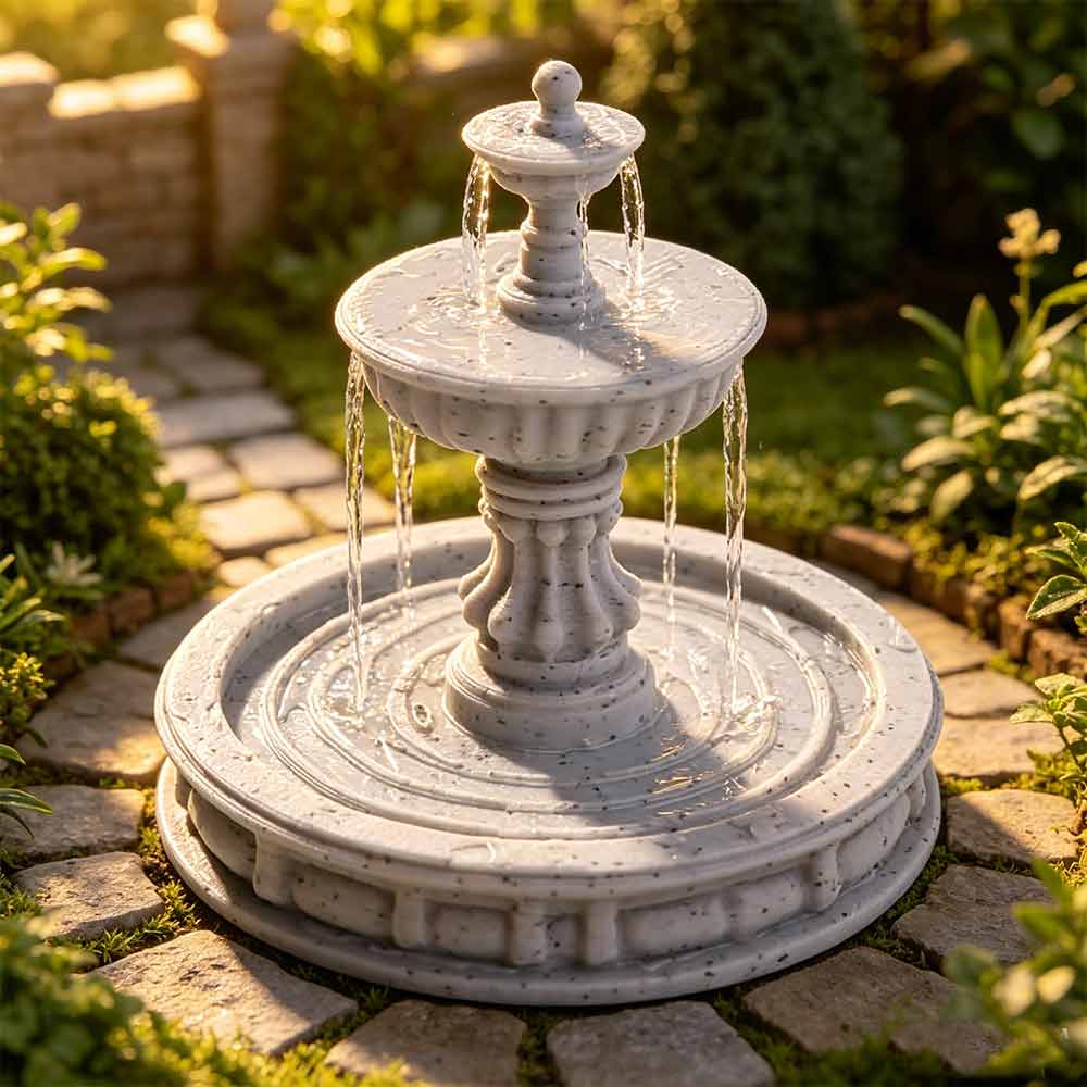 3D Print Fountain Props Funny Garden Ornaments Fashion Spray Pool Decoration  Desktop