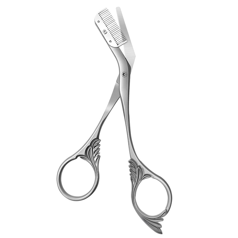 1Pcs Eyebrow Scissors With Comb  Stainless Steel Eyebrow Trimmer For Women Men  Eye Brow Trimmer Scissors Effortless Grooming