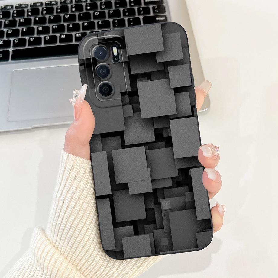 För Oppo A16 A16s A16k A16e Mobilskal Mjuk Matt Silikon Capa Oppo A54s CPH2273 Funda Gotisk Stil Tecknad Panda Baksideskydd