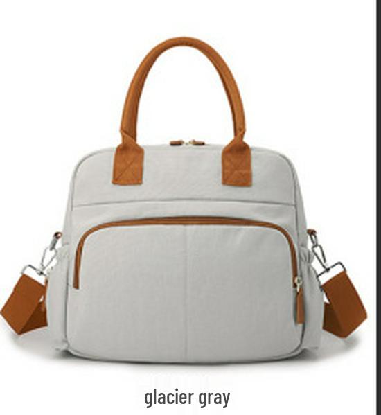 Stylish Maternity Handbag: Large-Capacity Multifunctional Bag with Insulated Milk Bottle Holder for Moms
