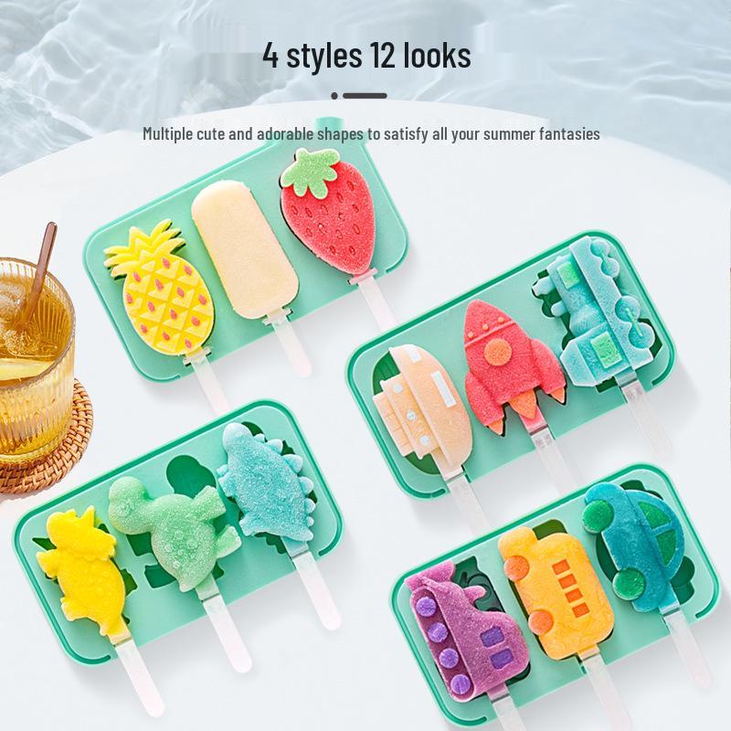 Silicone Popsicle Ice Cream Mold - Creative Household Ice Pop Box