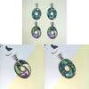 Shell Inlay Geometric Pendant Necklace With Diy Charm For Fashion Enthusiasts