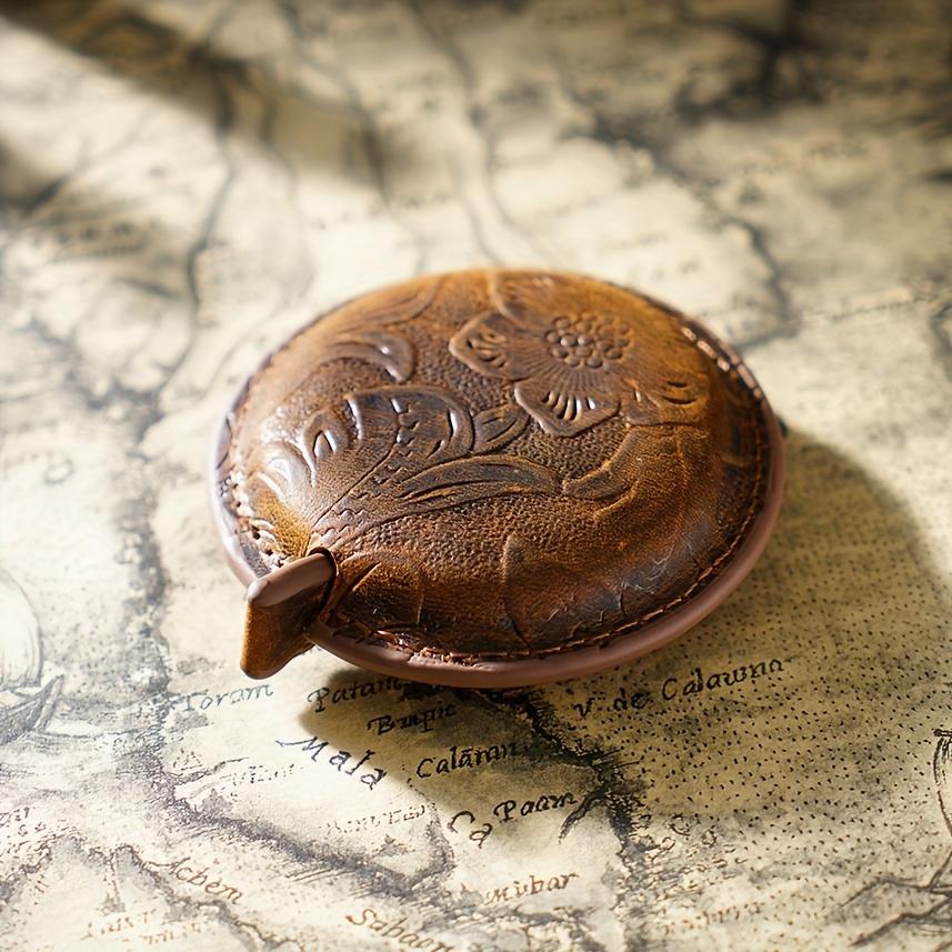 

Handcrafted Leather Tape Measure Handcrafted Mini Tape Measure Vintage Design Compact 6.8cm/2.7in Portable Quilting Supplies