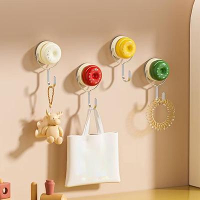 Crochet mural à ventouse réutilisable sans perçage avec design de crochet rotatif à 180 degrés pour salle de bain cuisine