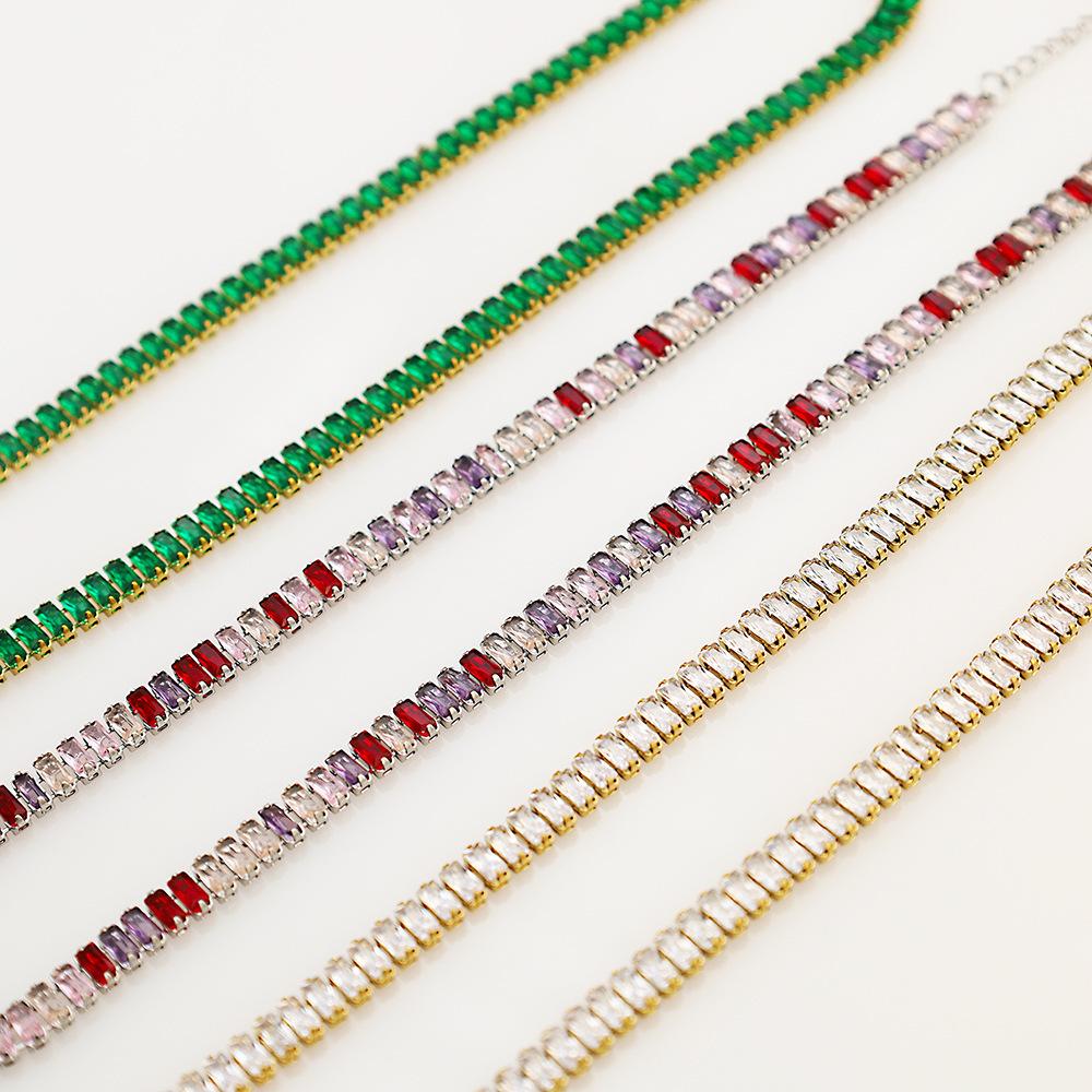 Naszyjnik Szmaragdowy Zimny Wiatr Damski Wszechstronny Niszowy Wysokiej Jakości Stal Tytanowa Nie Bladnie