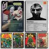 Rapper Hip Hop Rock Music Band MM Food Mask MF Doom Comic Album Poster Aesthetic Canvas for Wall Art Living Room Home Decoration