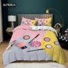 Fashion Sleep Bedding Collection Makeup Cosmetic Theme Bedspread Cover Polyester Perfume Lipstick Nail Polish Brush Print Pattern Quilt Cover King