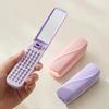 2 In 1 Foldable Comb With Mirror Hair Scalp Massage Comb Anti-Static Travel Air Cushion Styling Comb Suitable For All Hair Types