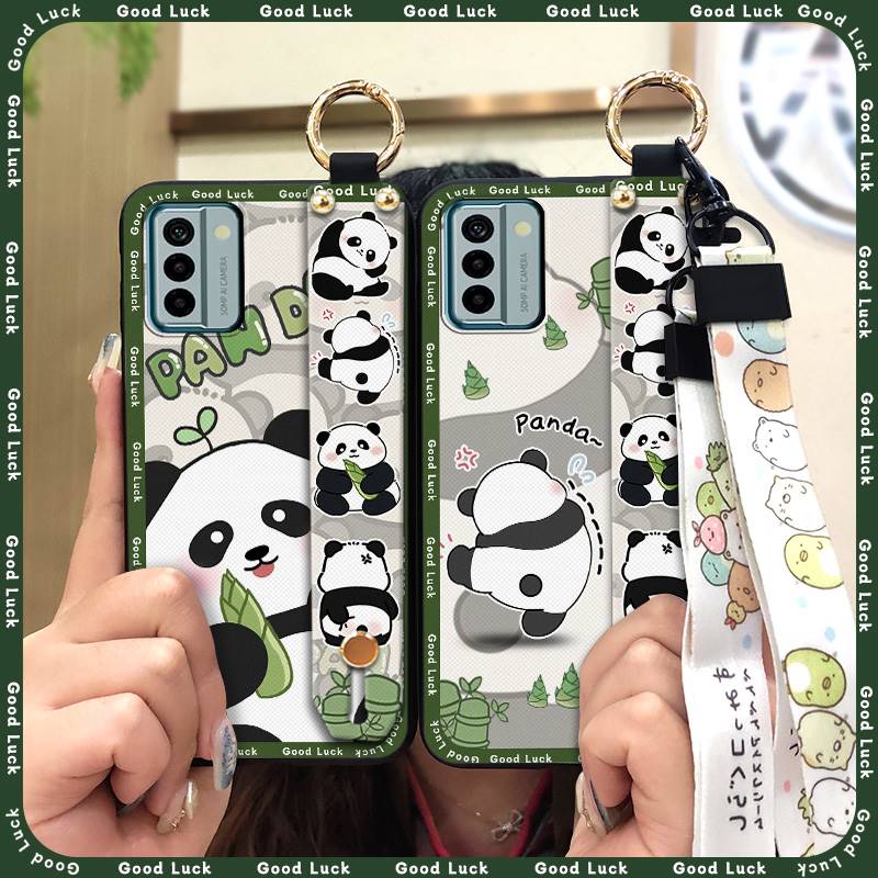 Back Cover Silicone Phone Case For Nokia G22 Dirt-resistant Ring Soft case Cute Panda Waterproof Kickstand Durable
