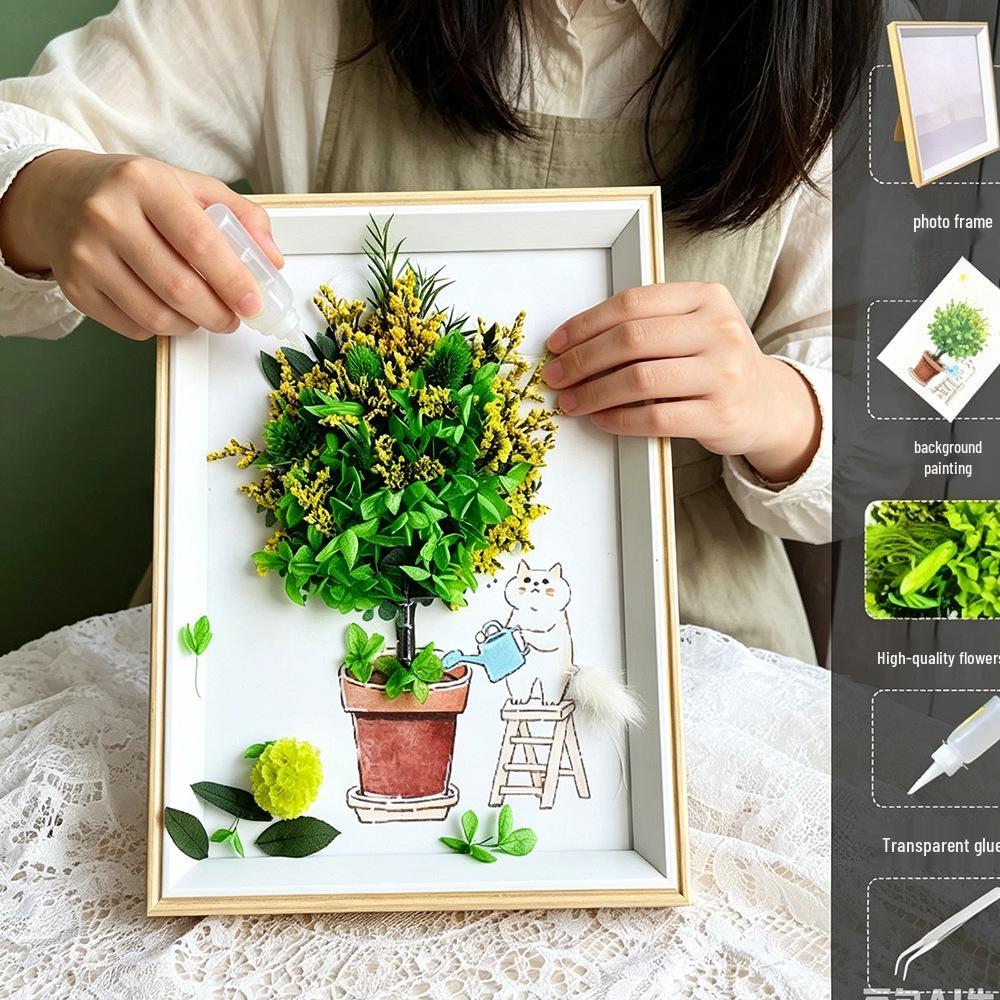 DIY Handmade 3D Preserved Flower Photo Frame Craft Kit