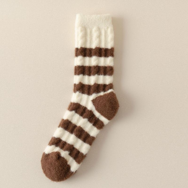 Sock Children's Padded and Thick Mid-calf Socks for Winter and Autumn Sleeping Wear. Winter Warm Coral Fleece Long Socks.