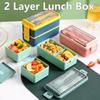 700/1400ml Capacity Portable Lunch Box Leakproof Design Food Lunchbox  Office Use