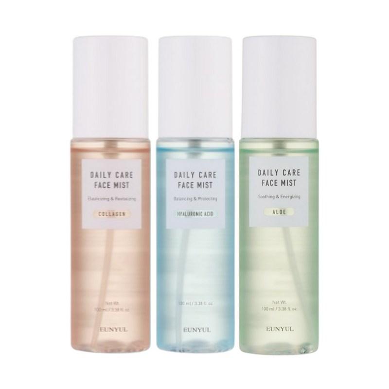 Eunyul Facial Mist Daily Care Mist 3 Types, Eunyul Collagen, Aloe, Hyaluronic Acid 3-Type Mist Set, 100ml, 1 Set