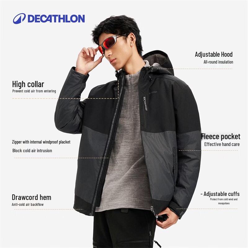 Decathlon Men's Thickened Winter Waterproof Windproof Jacket