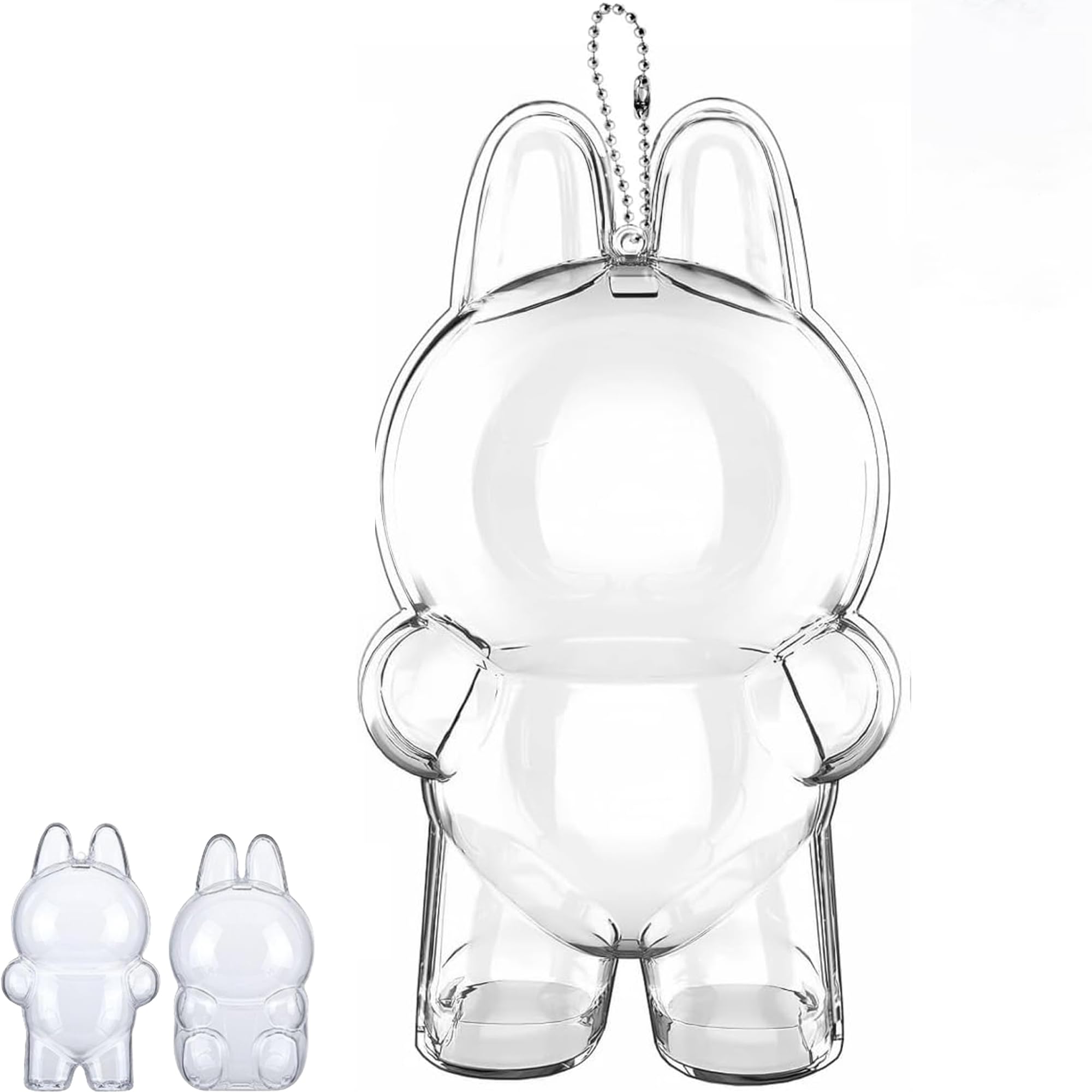 

Прозрачный защитный чехол для LABUBU, Подвесной, Портативный, Грязеотталкивающий, Пылезащитный, Удобный для переноски, Предотвращение потери, Защита от падений,