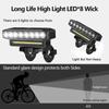 High Brightness Bicycle Front Light USB Rechargeable Cycling Headlights Bicycle Bell Light  Night