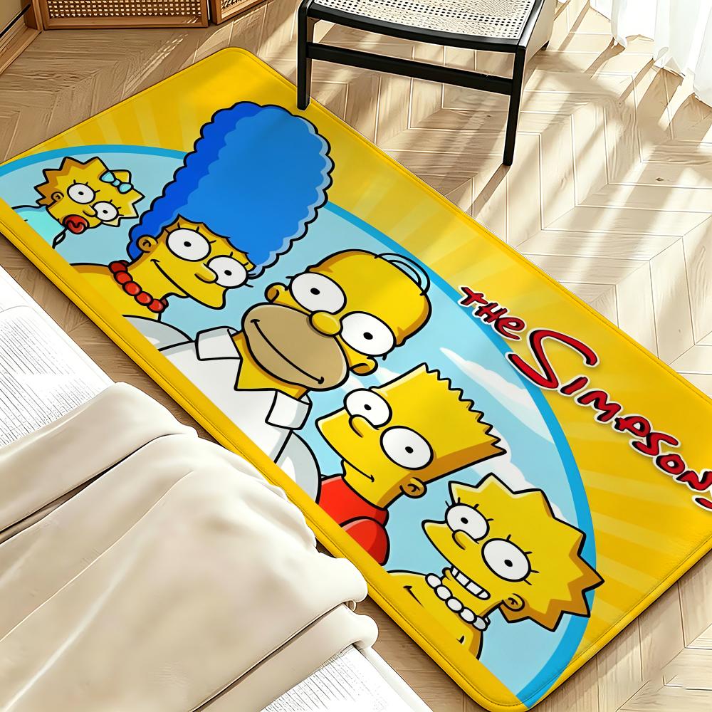 Cartoon T-The S-Simpsons Floor Mat Soft Flannel Floor Mat  Suitable for Entryways, Living Rooms, Bedrooms, and Bathrooms